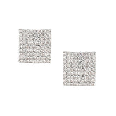 Square Rhinestone Stud Earrings
