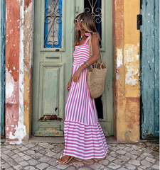 Sling Striped Print Dress