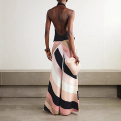 Printed Backless Jumpsuit