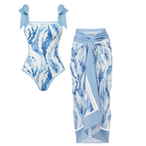 Adjustable Tie Straps Print Swimsuit Set(s)
