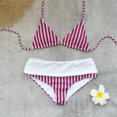 Sexy Striped Print Bikini