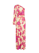 Oblique Shoulder Printed Dress