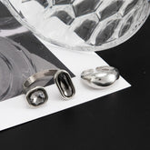 Black with Inlaid Diamonds Toe Ring