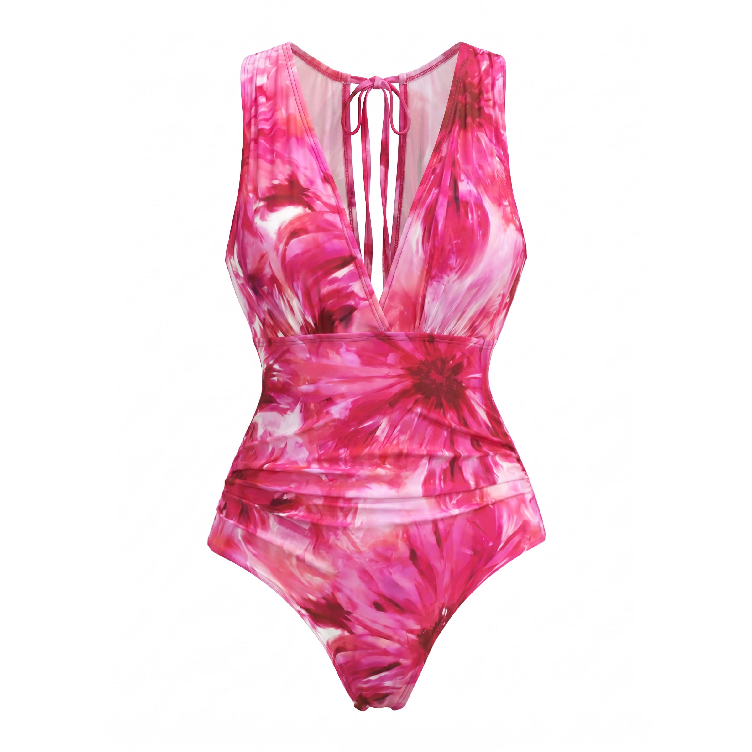 Floral Printed One Piece Swimsuit and Skirt