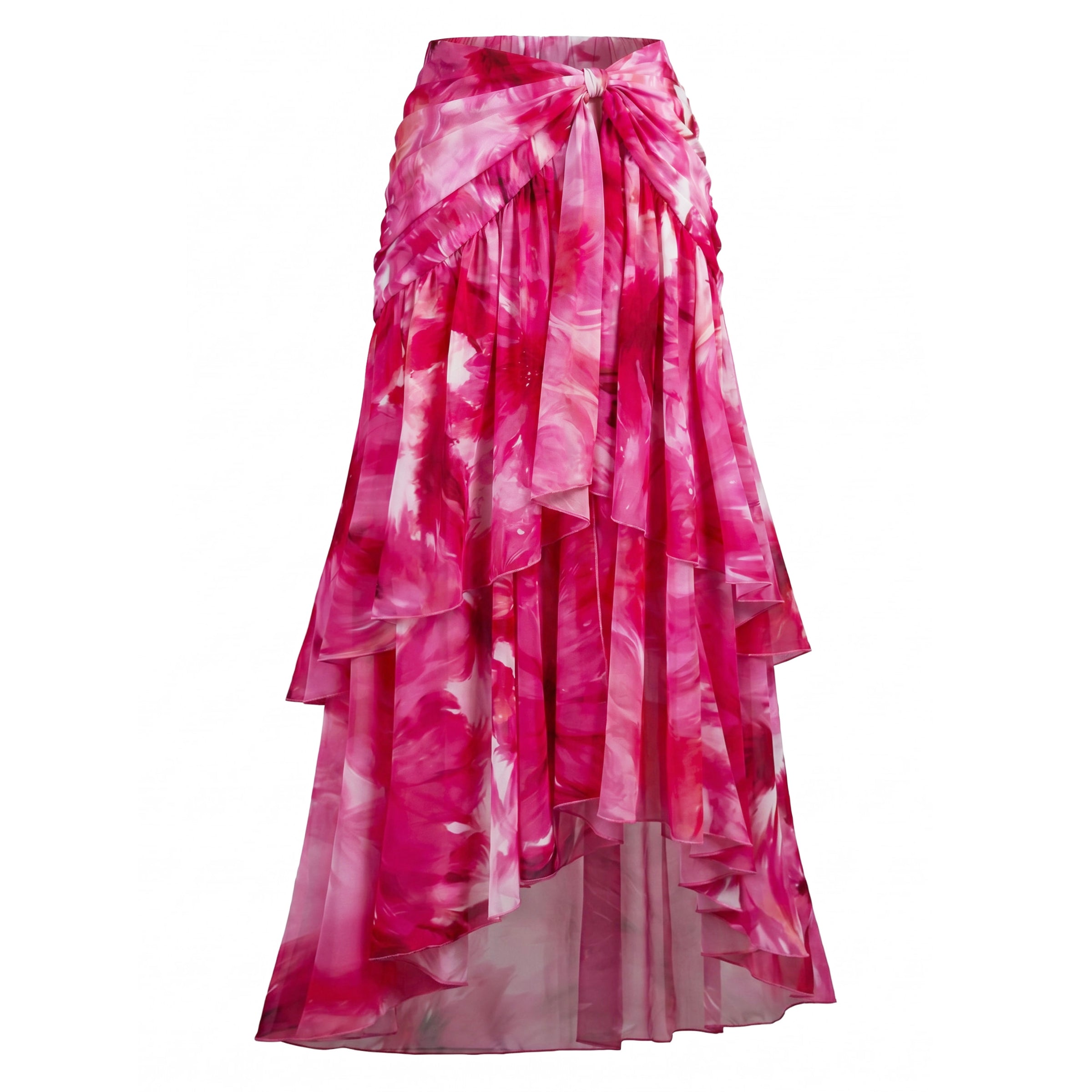 Floral Printed One Piece Swimsuit and Skirt