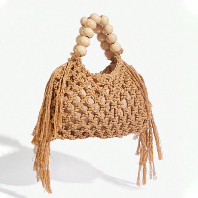 Woven Openwork Mesh Bag