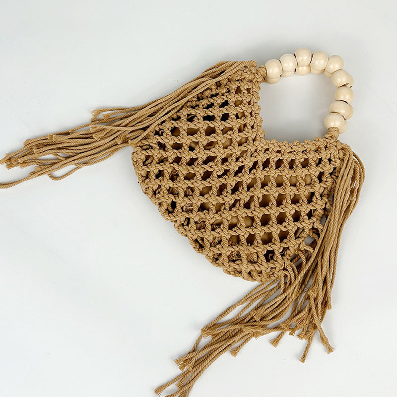 Woven Openwork Mesh Bag