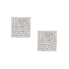 Square Rhinestone Stud Earrings
