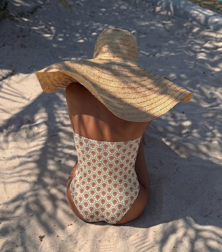 Halter Palm Print Swimsuit Set(s)
