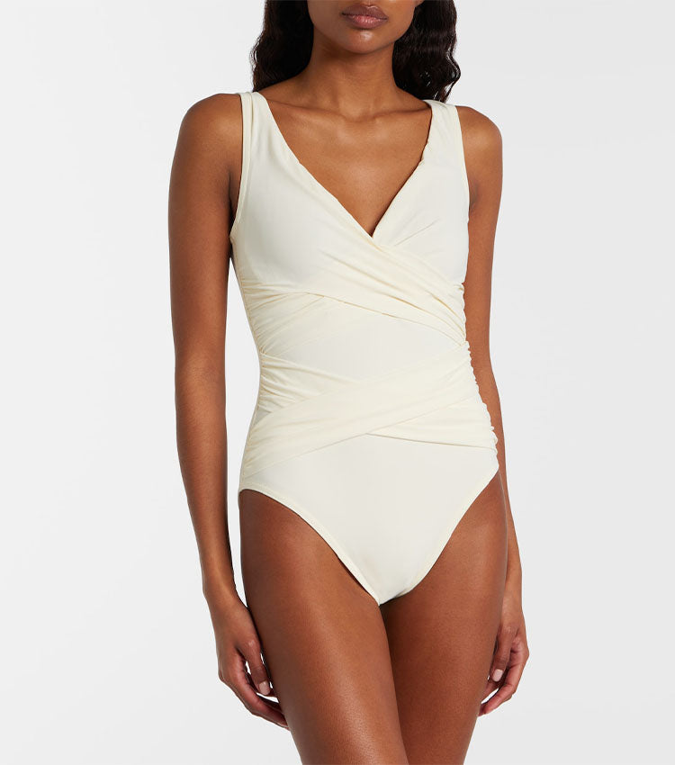 V Neck Solid Color Swimsuit Set(s)