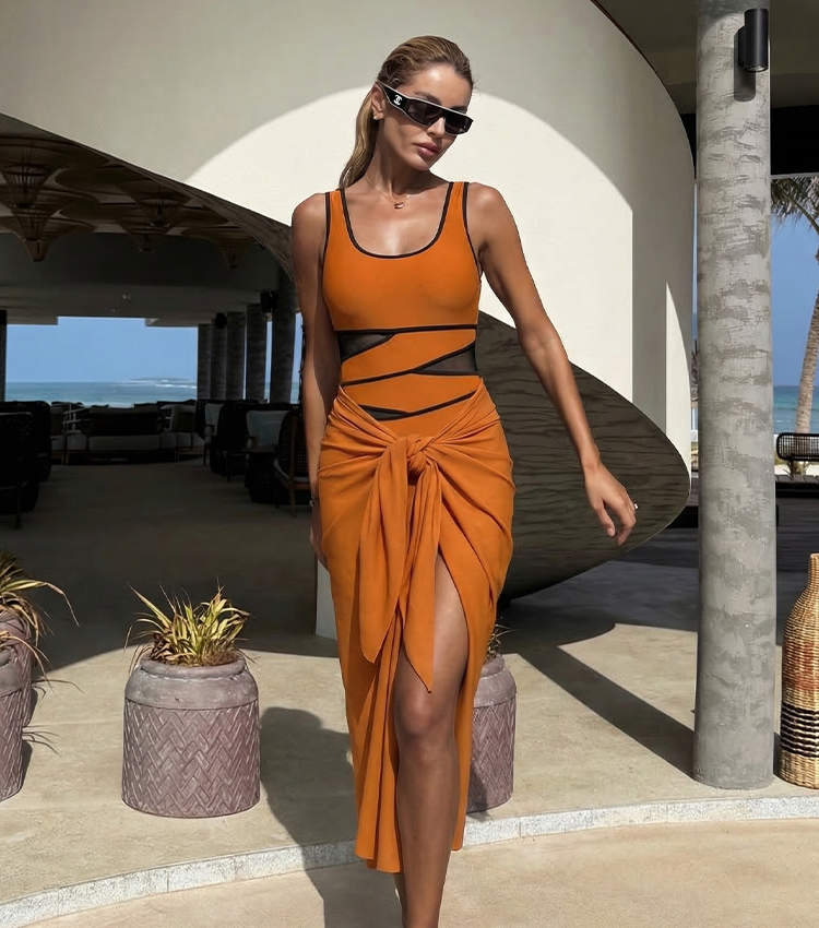 One Shoulder See Through Swimsuit Set(s)