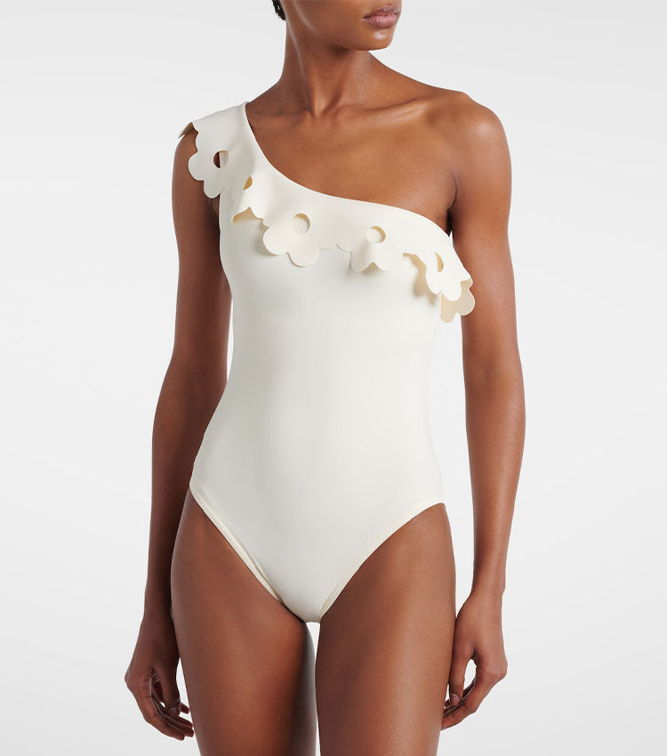 One Shoulder Solid Color Swimsuit Set(s)