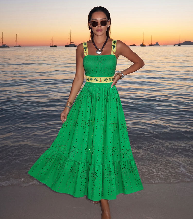 Bandeau Laser Cutting Flower Hollow Swimsuit Set(s)