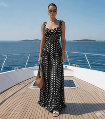 Cut Out Black Polka Dots Print Swimsuit Set(s)