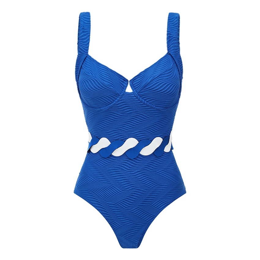 Underwire Blue Textured Swimsuit set(s)