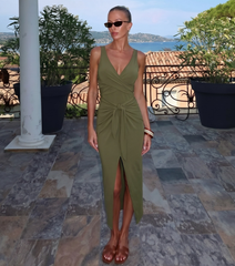 V Neck Green Swimsuit Set(s)