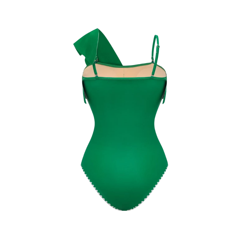 Plus Size 3D leaf-patterned Print Swimsuit Set(s)