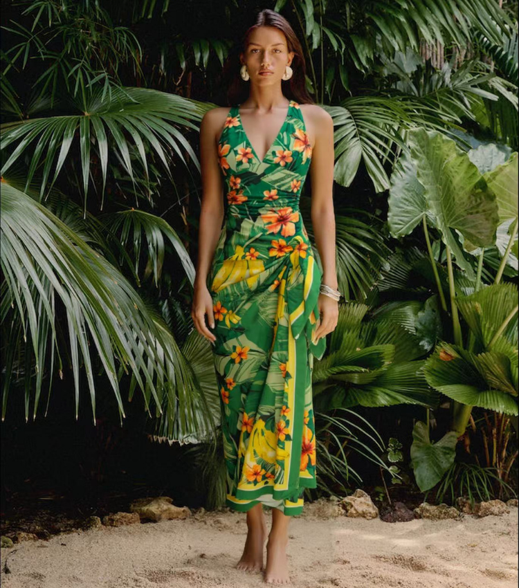 Hibiscus print Tummy Control Swimsuit Set(s)