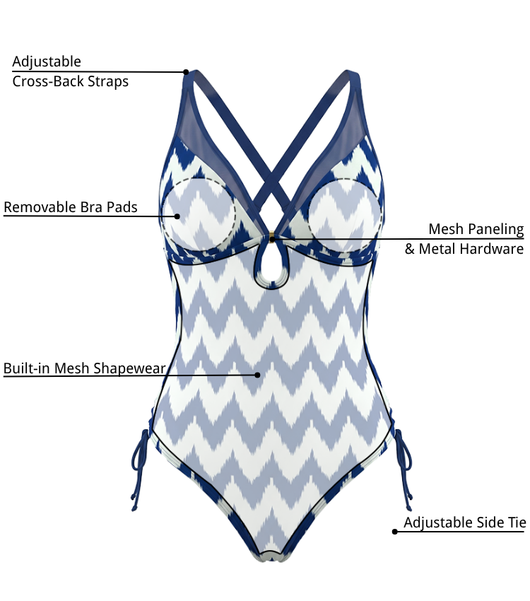 Plus Size V-neck Drawstring Shaping Effect Swimsuit set(s)