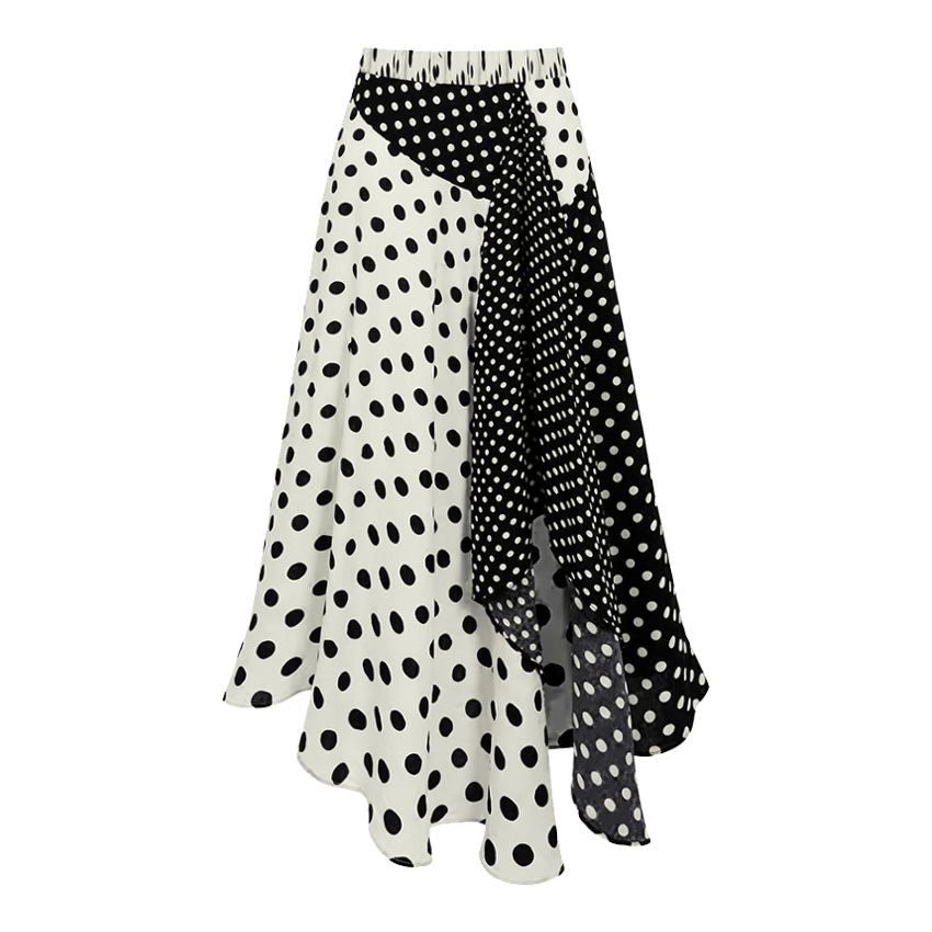 Black & White Color Blocking Polka Dots Swimsuit set(s)