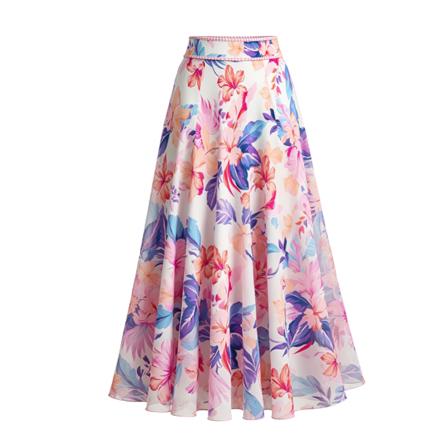 Watercolor Hibiscus Bloom Tie-shoulder Swimsuit set(s)