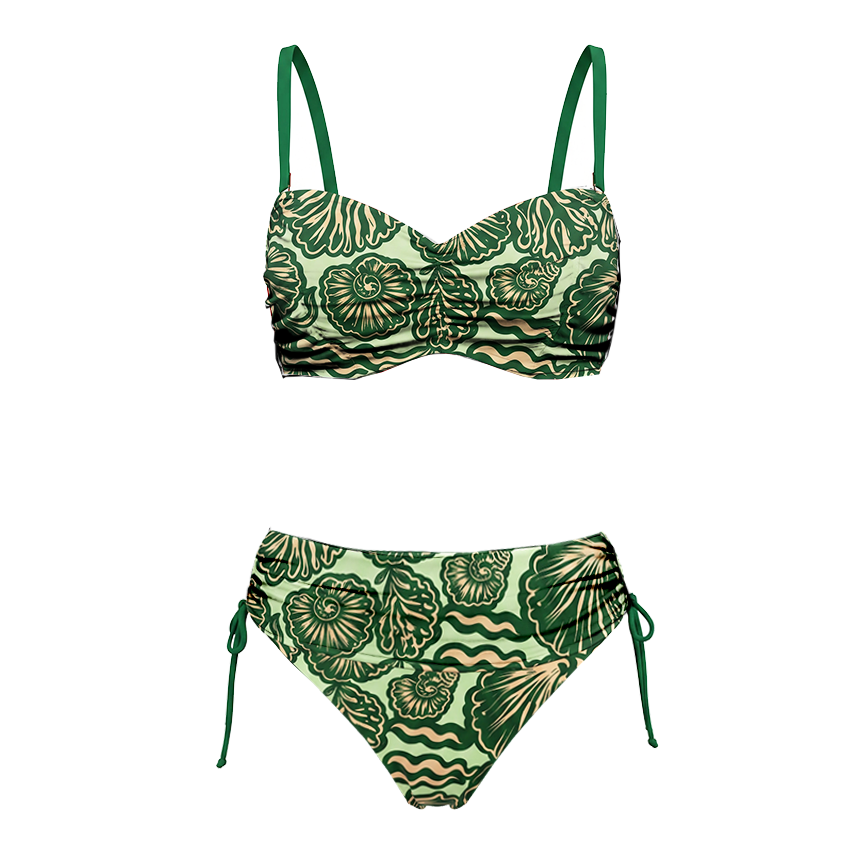 Tummy Control Seashell Print Swimsuit set(s)