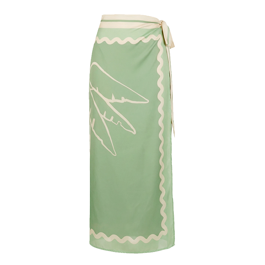 Pale Green 3D Flowers Swimsuit set(s)