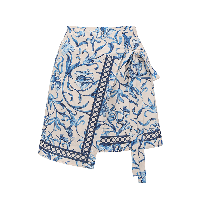 Plus Size Bowknot Lily Printed Swimsuit Set(s)
