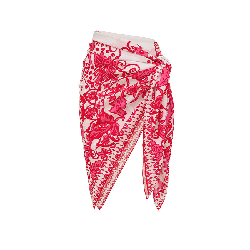 V Neck Ruffle Printed Swimsuit Set(s)