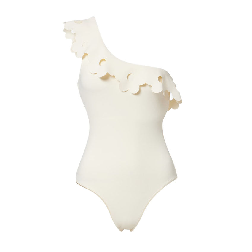One Shoulder Solid Color Swimsuit Set(s)