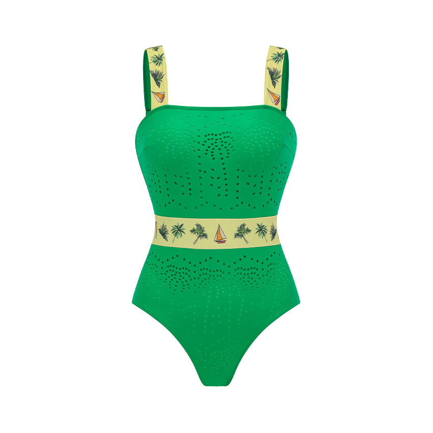 Bandeau Laser Cutting Flower Hollow Swimsuit Set(s)