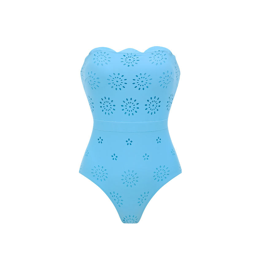 Bandeau Laser Cutting Flower Hollow Swimsuit Set(s)