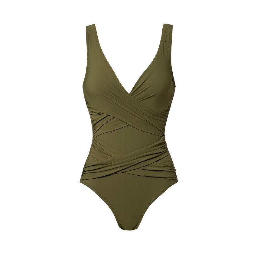 V Neck Green Swimsuit Set(s)