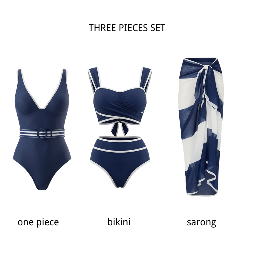 Navy Blue Strap Swimsuit set(s)