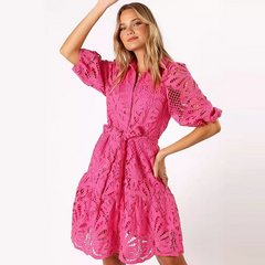 Lace Shirt Dress