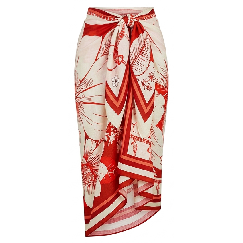 Red Color Laser Cutting Swimsuit Set(s)