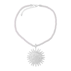 Simple Braided Rope Sunflower Necklace