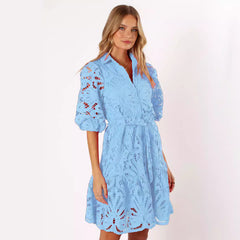 Lace Shirt Dress