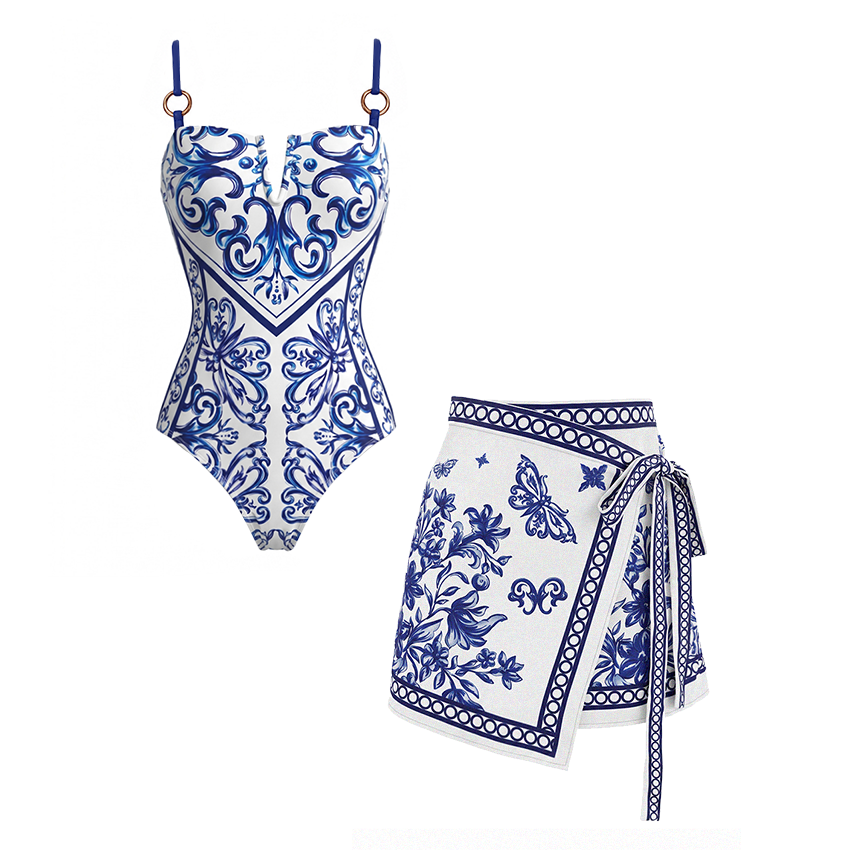 Seville Tiles Printed Swimsuit Set(s)