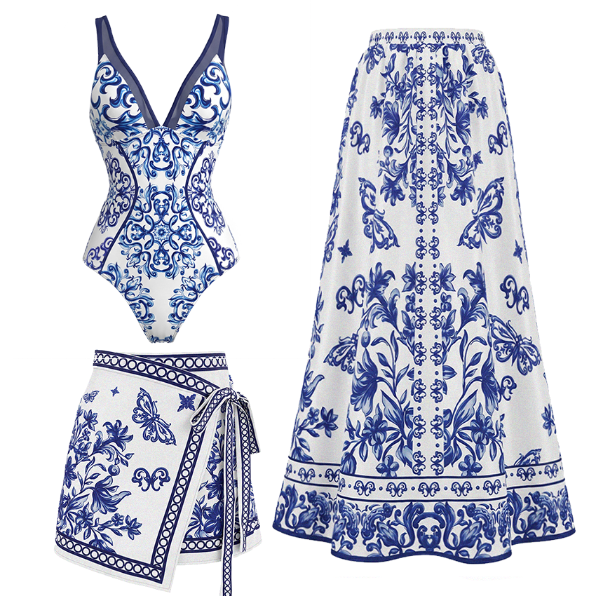Seville Tiles Printed Swimsuit Set(s)