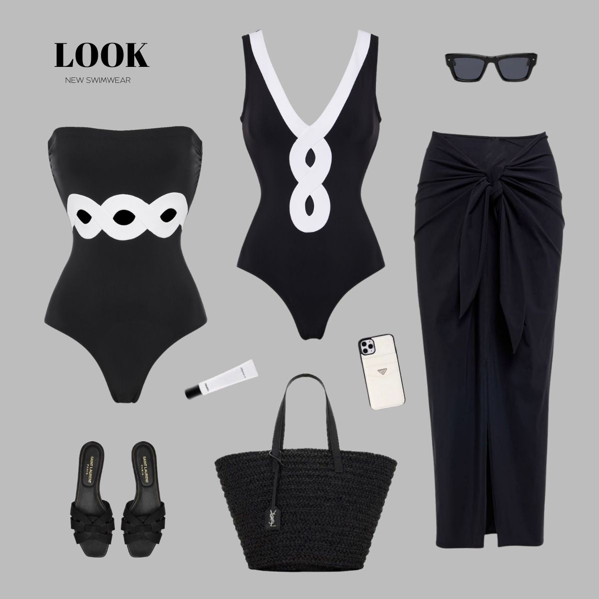 Plus Size Cutout V Neck Color Block One Piece Swimsuit And Sarong Flaxmaker