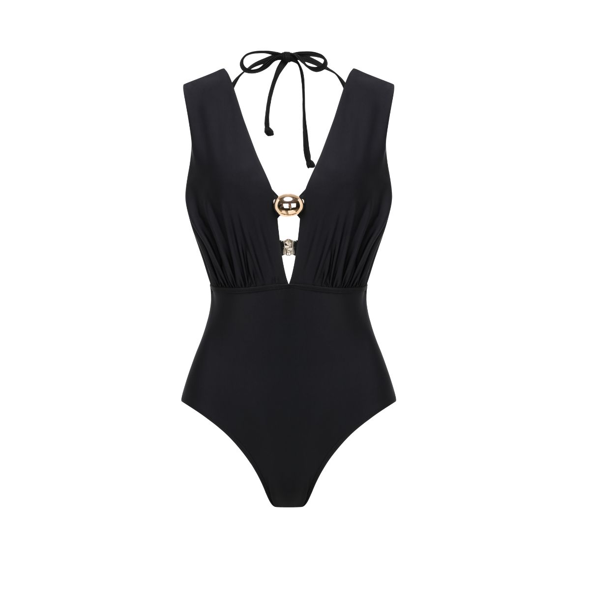 Plus Size Bikini & Plunging Ruched Swim Set