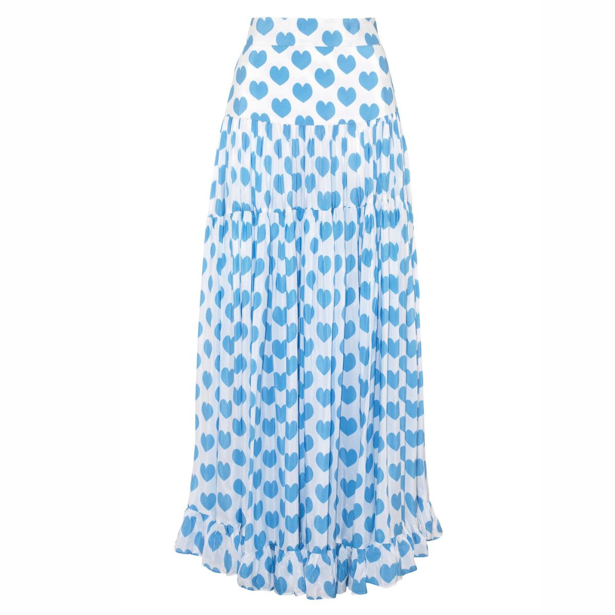 Plus Size Bowknot Heart Print One Piece Swimsuit and Skirt