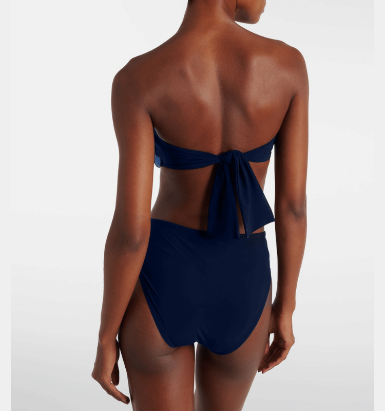 Bandeau 3D Flower Bikini Swimsuit and Skirt