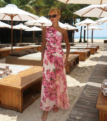 Pink Floral Printed Swimsuit Set(s)