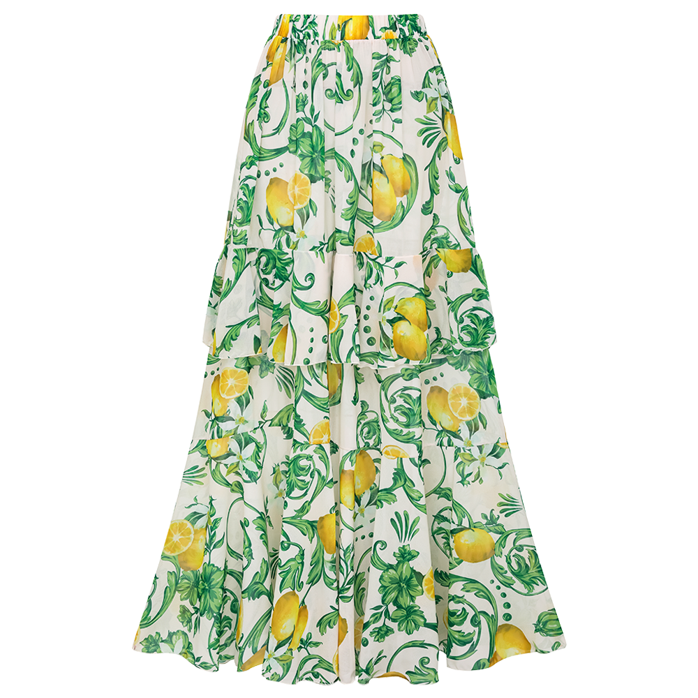 Plus Size Lemon One Piece Swimsuit and Skirt or Shorts