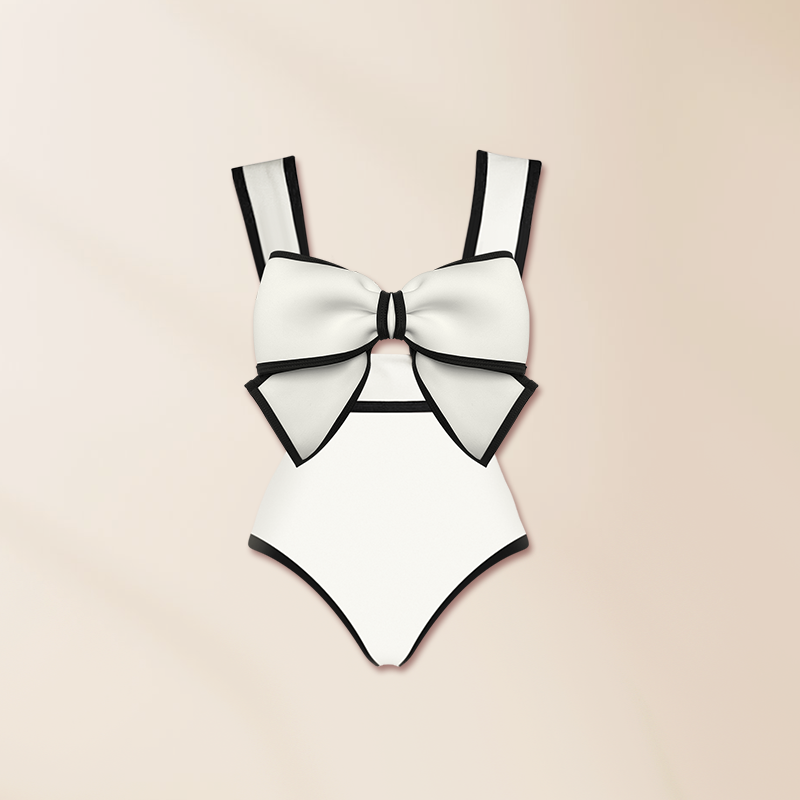Kid 90cm-120cm Toddler Girls Bowknot One Piece Swimwear for children