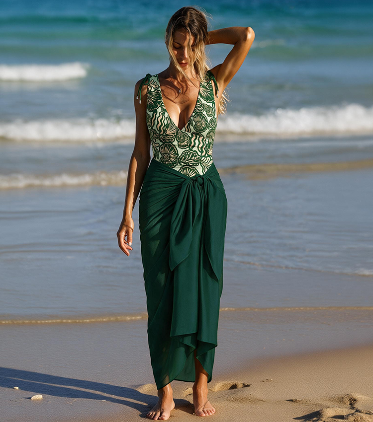 Tummy Control Seashell Print Swimsuit set(s)
