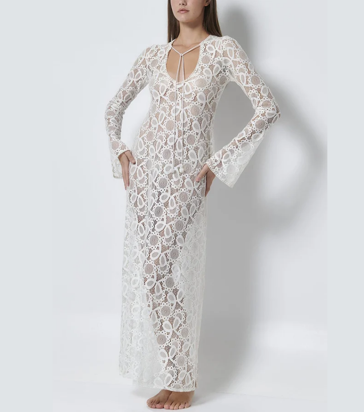 Vacation See Through Slit Dress