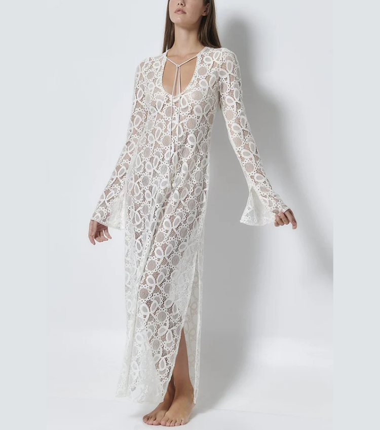 Vacation See Through Slit Dress